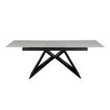 Torino 160–200cm Extending Dining Table – Argento Grey Matte Ceramic