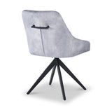 Giorgio Swivel Dining Chair – Light Grey Velvet – Set of 2