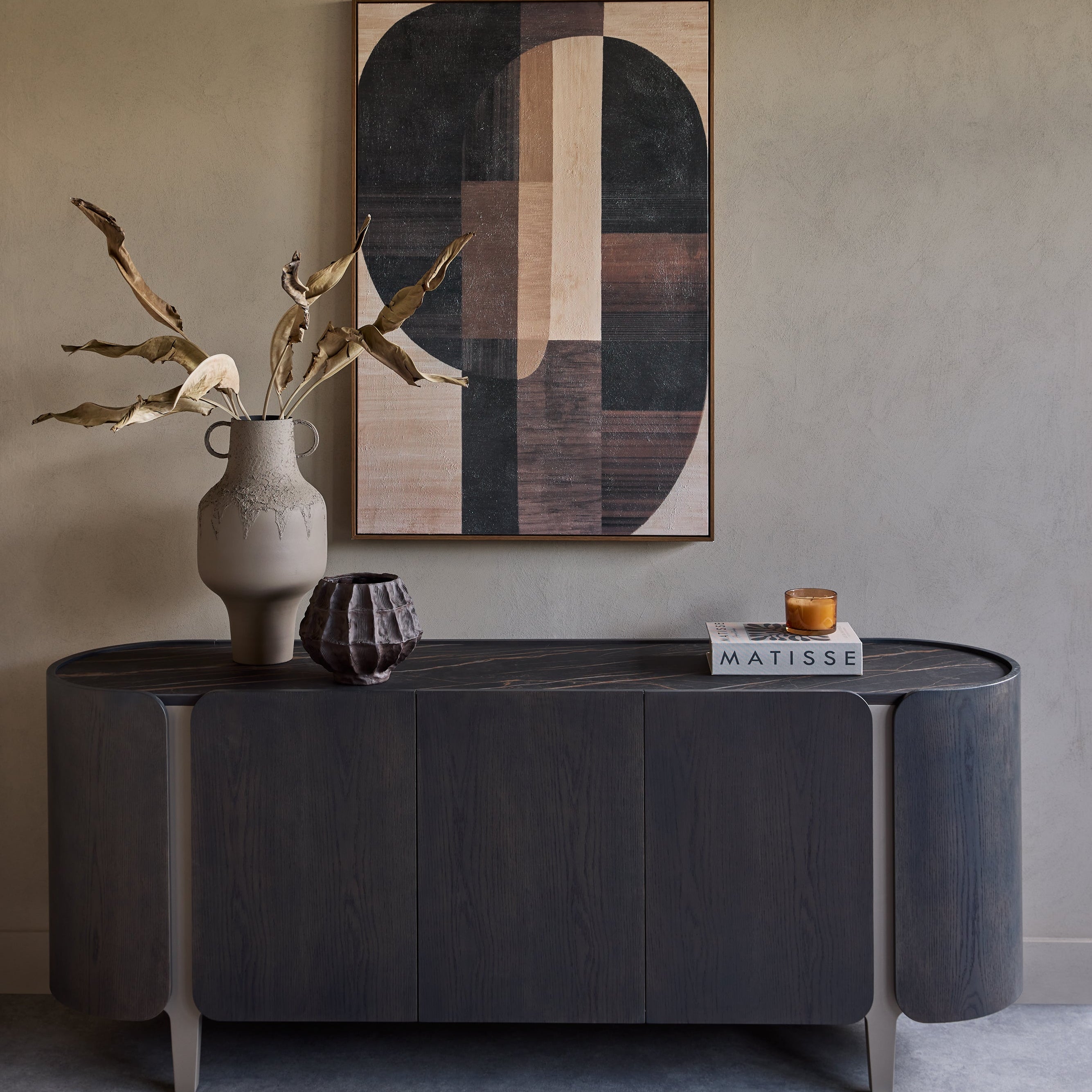 Libra Interiors Branwick Sideboard – Deep Charcoal