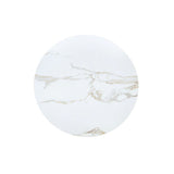 Corteo 120cm Round Dining Table – White Sunset Cloud Vein & Walnut