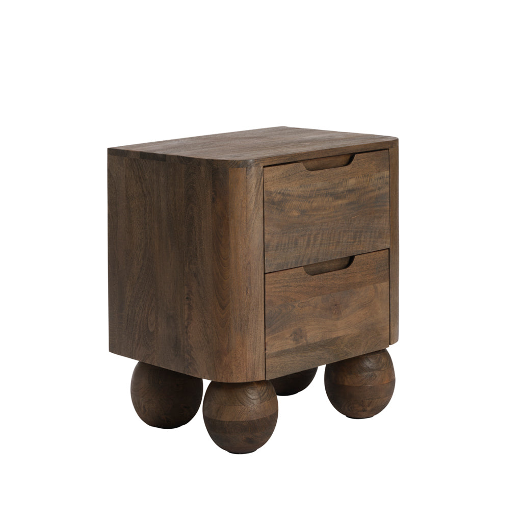 Shibui Bedside Table – Light Brown Mango Wood