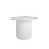 Fiji 110cm Round Dining Table – White Sintered Stone