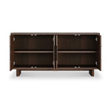 Montague 160cm 4 Door Sideboard – Dark Oak & Brass
