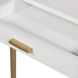 D.I Designs Berkeley Bedside Table – White & Gold
