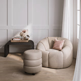 Nao Swivel Lounge Chair – Buff Boucle