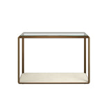 D.I Designs Elmley Console Table – Ivory Shagreen & Brass