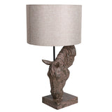 Libra Interiors Delia Horse Table Lamp – Rustic Taupe