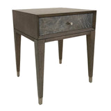 Jovani Side Table – Bronze & Brown