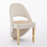 Santorini Dining Chairs – Cream Velvet & Gold Legs – Set of 2