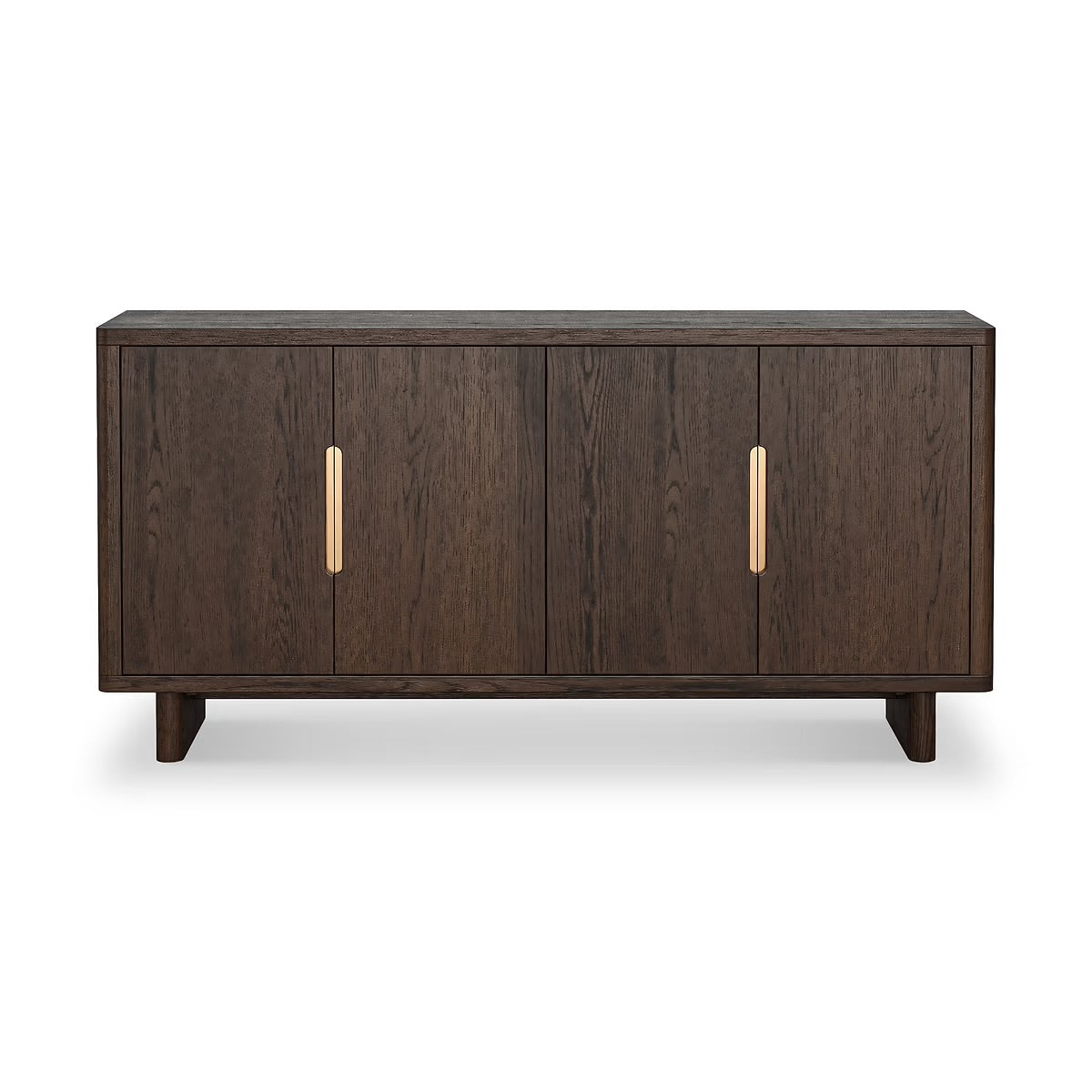 Montague 160cm 4 Door Sideboard – Dark Oak & Brass