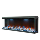 Maison UHD Panoramic 3-Sided Media Wall Electric Fireplace – Smart WiFi & Alexa