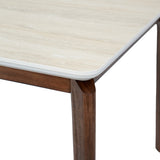 Ronda 120cm Dining Table – Walnut & Travertine