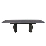Libra Interiors Branwick 180–270cm Extendable Dining Table – Deep Charcoal