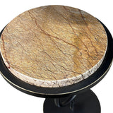 Libra Interiors Marco Accent Table – Forest Brown Marble