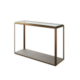 D.I Designs Elmley Console Table – Grey Shagreen & Brass