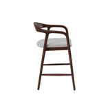 Tess Bar Stool – Walnut & Oatmeal Boucle