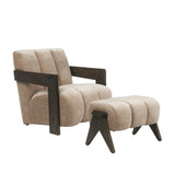 Hudson Chair – Porcelain Chenille & Dark Wood