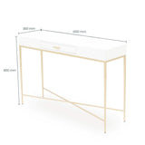 D.I Designs Berkeley Console Table – White & Gold