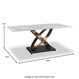 Orione 180cm Dining Table – Pierre Gold Ceramic