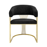Monaco Dining Chair – Black & Gold – Set of 2