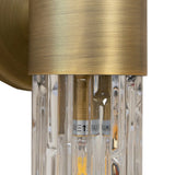 Ansley Long Wall Lamp – Brushed Brass & Textured Glass