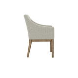 Piper Upholstered Dining Chair – Bisque Linen & Warm Wood