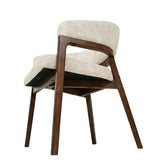 Zara Upholstered Dining Chair – Walnut & Taupe – Set of 2