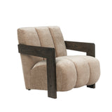Hudson Chair – Porcelain Chenille & Dark Wood