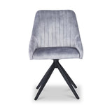 Giorgio Swivel Dining Chair – Light Grey Velvet – Set of 2