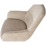 Camilla Swivel Dining Chairs – Natural Tweed – Set of 2