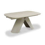 Nexus 160–240cm Extending Dining Table – Travertine Ceramic & Beige