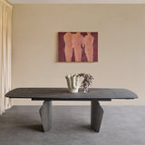 Libra Interiors Branwick 180–270cm Extendable Dining Table – Deep Charcoal