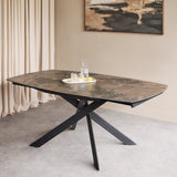 Libra Interiors Themsby 130–190cm Extendable Dining Table – Smoked Stone