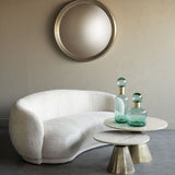 Libra Interiors Clifton II Coffee Table – Antique Brass & Travertine - Large