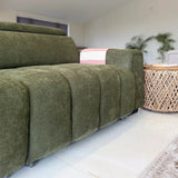 Molly 3 Seater Electric Sofabed – Olive