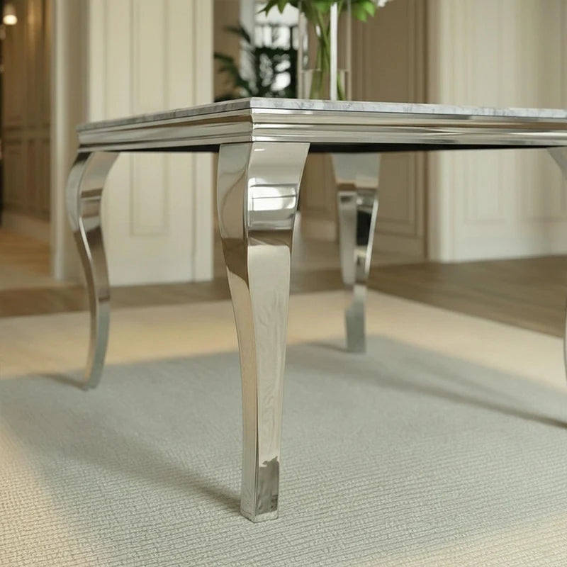 Louis 100cm Square Marble Dining Table