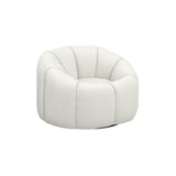 Nao Swivel Lounge Chair – Ivory Bouclé