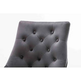Knightsbridge Knocker Back Dining Chair – Dark Grey French Velvet