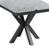 Phoenix 90–150cm Extending Dining Table – Argentina Grey Ceramic
