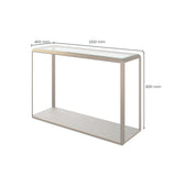 D.I Designs Elmley Console Table – Grey Shagreen & Brass