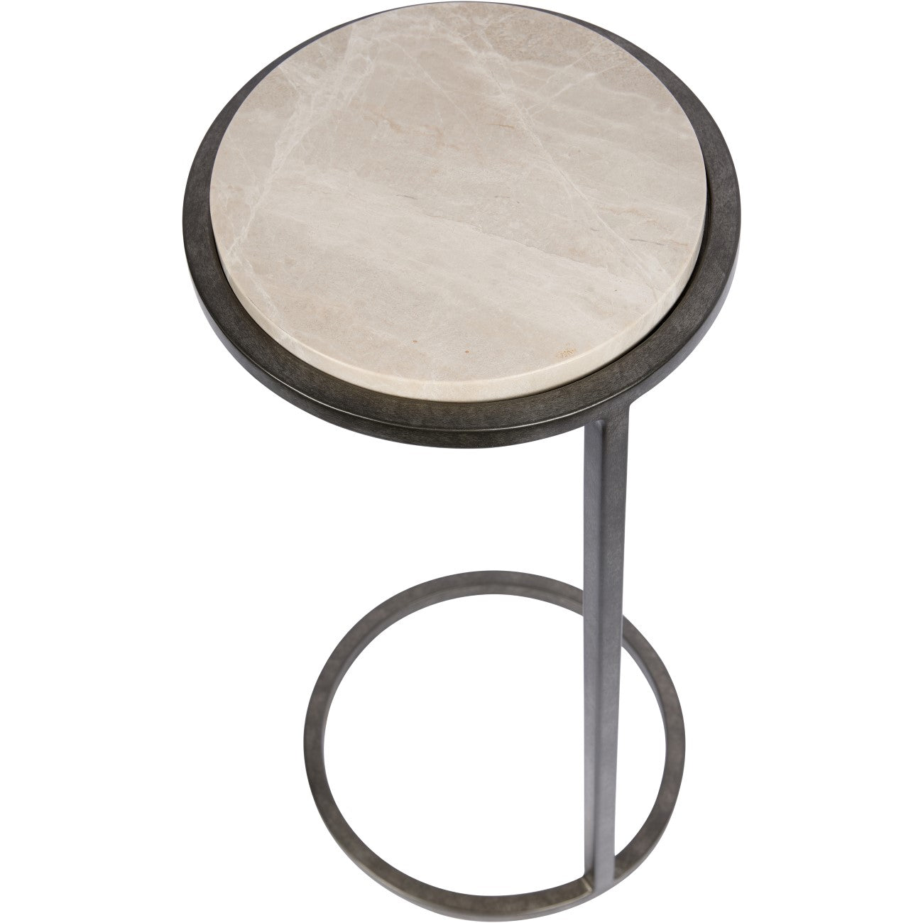 Libra Interiors Iota Accent Table – Grey Emperador Marble