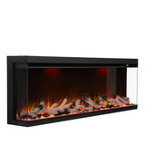 Maison UHD Panoramic 3-Sided Media Wall Electric Fireplace – Smart WiFi & Alexa