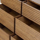D.I Designs Charlton 6 Drawer Chest of Drawers – Ribbed Walnut