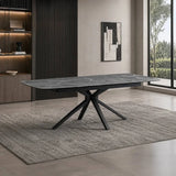 Madison 180–240cm Extending Dining Table – Grey Slate Mist Ceramic
