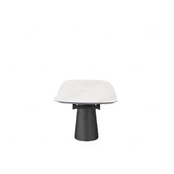 Onyx 180–280cm Extending Dining Table – Matt White & Cosmic Grey Ceramic