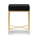 D.I Designs Berkeley Bedside Table – Black & Gold