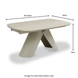 Nexus 160–240cm Extending Dining Table – Travertine Ceramic & Beige