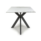Nova 160cm Dining Table – White Marble Ceramic