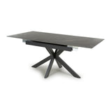Nova 140–180cm Extending Dining Table – Deep Grey Marble Ceramic