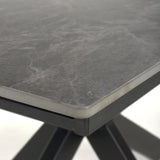 Nova 140–180cm Extending Dining Table – Deep Grey Marble Ceramic